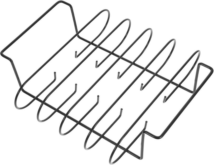 Grill Rek Kabob Spiesjes Buiten Koken Gelijkmatig Verwarmen 31 x 26 cm Zwart