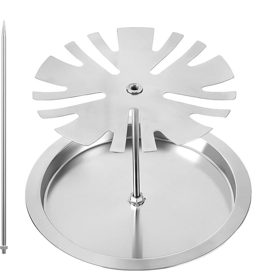 Grill Rek Kip Houder Barbecue Accessoire Roestvrij Staal 32 cm Zilver