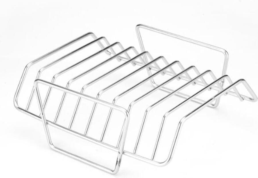 Grill Rek Kookrek Ribrek Lamskoteletten Grillen Efficiënte Lay-out 25 x 19 x 6 cm Zilver