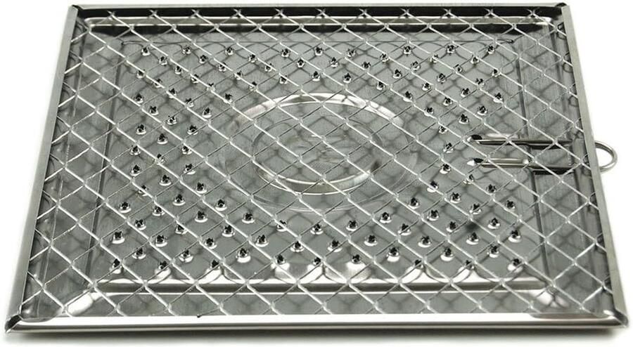 Grill Rek Rooster Pan Barbecue Gebruik Roestvrij Staal 22 cm Zilver