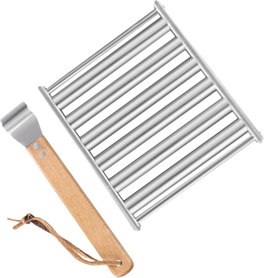 Grill Rolrek Barbecue Accessoire Sausage Grillen Gelijkmatige Verwarming 16.5 cm Zilver