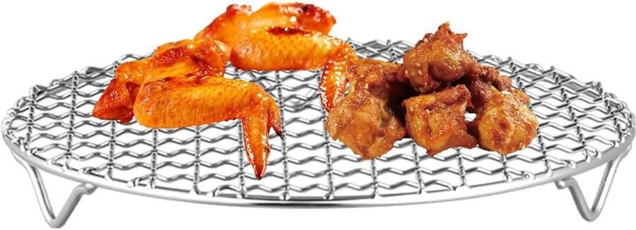 Grill Rooster Barbecue Net Buiten Koken Roestvrij Staal 13 cm Diameter Zilver