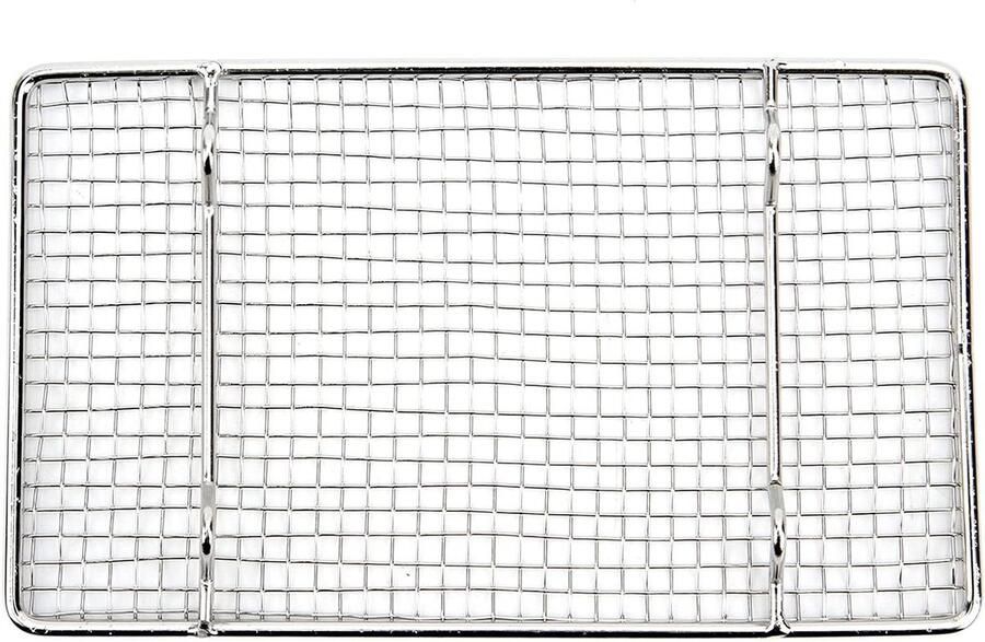 Grill Rooster BBQ Bakplaat Japanse Gerechten Maken Oliescheidingsontwerp 20 x 12 cm Zilverkleurig