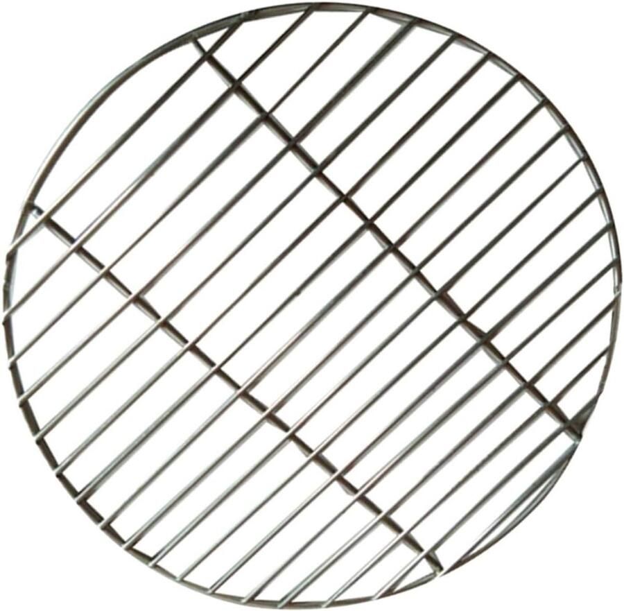 Grill Rooster BBQ Gaas Buiten Koken Roestvrij Staal 26cm Rond Zilver