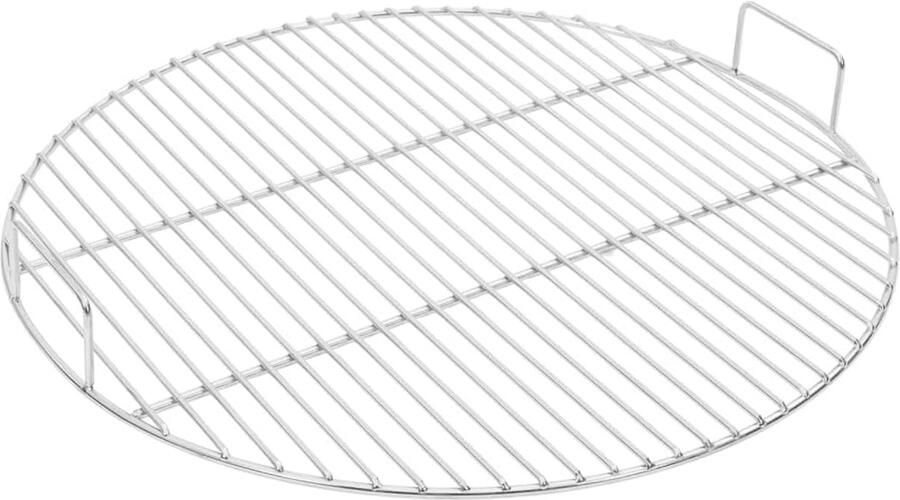 Grill Rooster BBQ Kookrooster Buiten Koken Roestvrij Staal 54 cm Rond Zilver