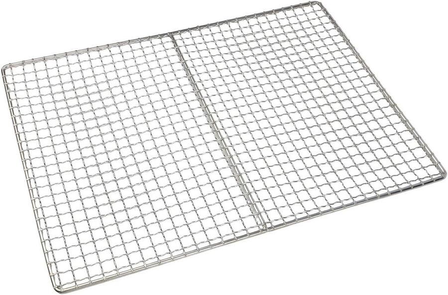 Grill Rooster Kookplaat Vierkant Outdoor Koken Uniforme Warmte 30x25cm Zilver