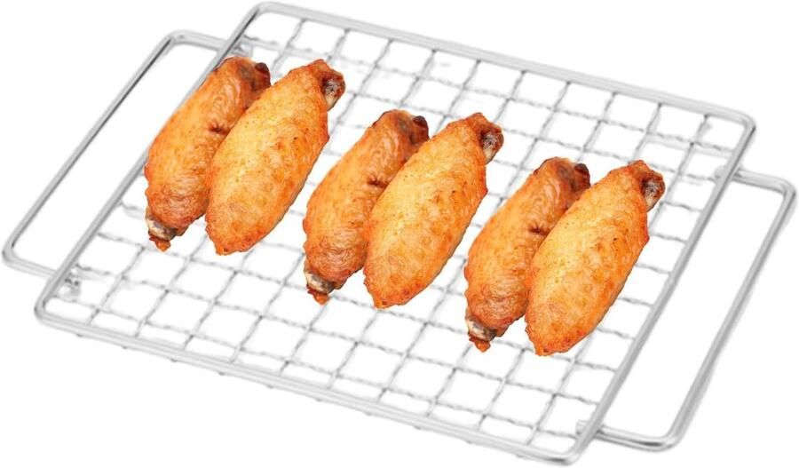 Grill Rooster Outdoor Barbecue Kamperen Koken Herbruikbaar Roestvrij Staal 24 x 20 cm