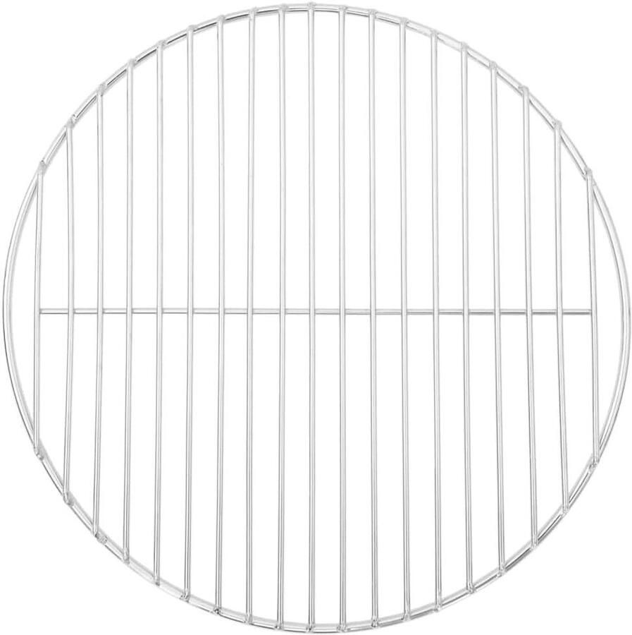 Grill Rooster Rond BBQ Rooster Barbecueën Buiten 304 Roestvrij Staal 37 cm Diameter Zilver