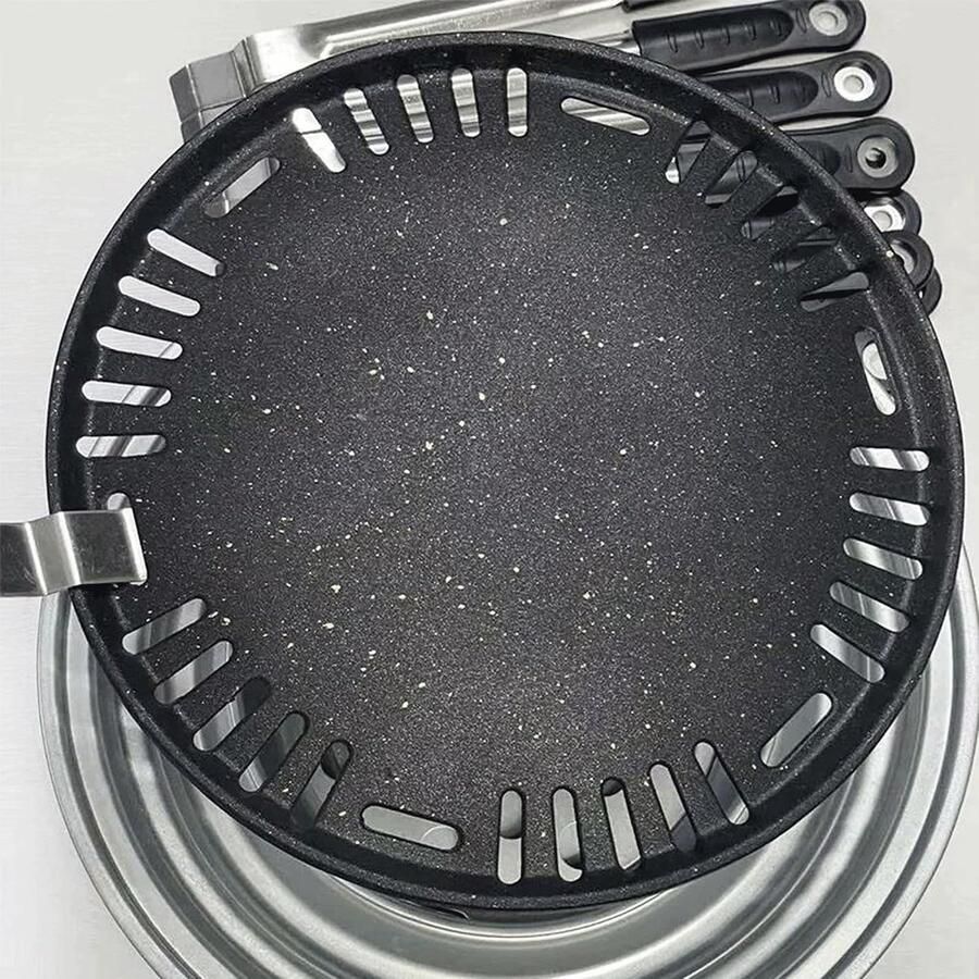 Grill Roosterhefboom Grijpstaaf Roestvrij Staal Grillhefboom Barbecue Grill Anti-Verbranding Roestvrij Staal Barbecue Kookroosterhefboom Accessoires voor Buitenkoken (C) - Foto 2