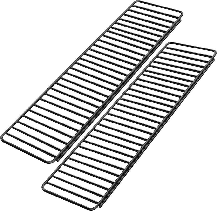Grill RVS Rek BBQ Accessoire Grill Gerechten Warmt Gelijkmatig 48 cm Zwart