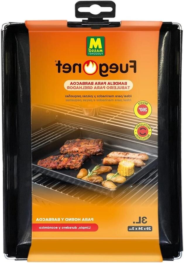 Grill Schaal Barbecue Bak Lekker Grillen Non-stick Coating 3 Liter Zwart