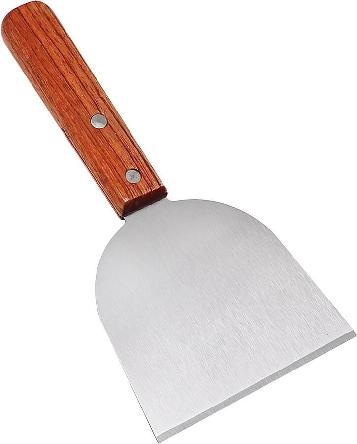 Grill Schraper Bakplaat Spatel Grill Reinigen Zwaar Roestvrij Staal 22x13 cm Zilver