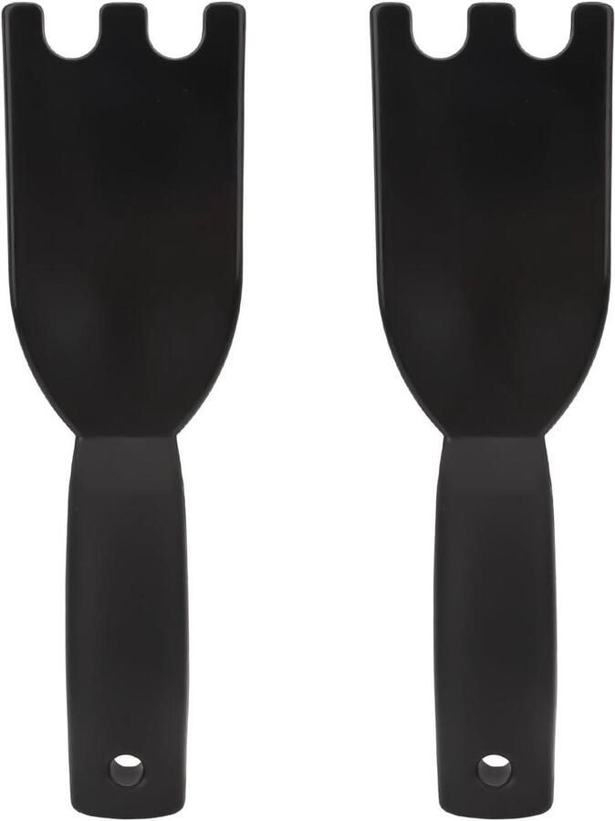 Grill Schraper Barbecue Schraper Grill Reinigen Speciaal voor Grooved Grills 18x5cm Zwart