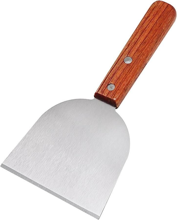 Grill Schraper Platenspatel Barbecue Grill Reinigen Roestvrij Staal Hout 21 x 12 cm Niet gespecificeerd