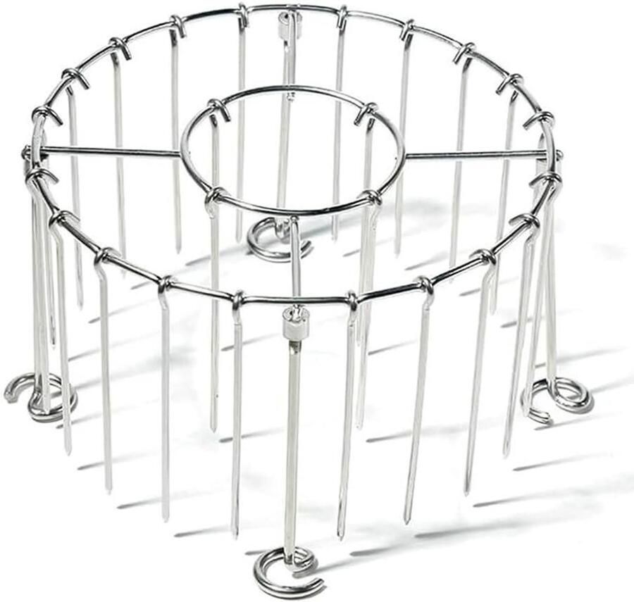 Grill Spies Rack Kabob Set Airfryer Bereiding 24 Verticale Spiesen Rond Ontwerp Zilver