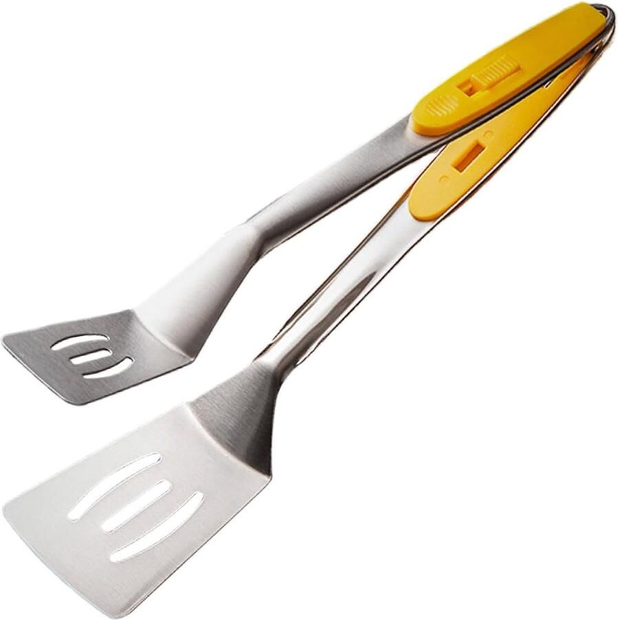Grill Tang Keuken Gereedschap Koken en Serveren Vergrendelbaar 2-in-1 325 cm Zwart