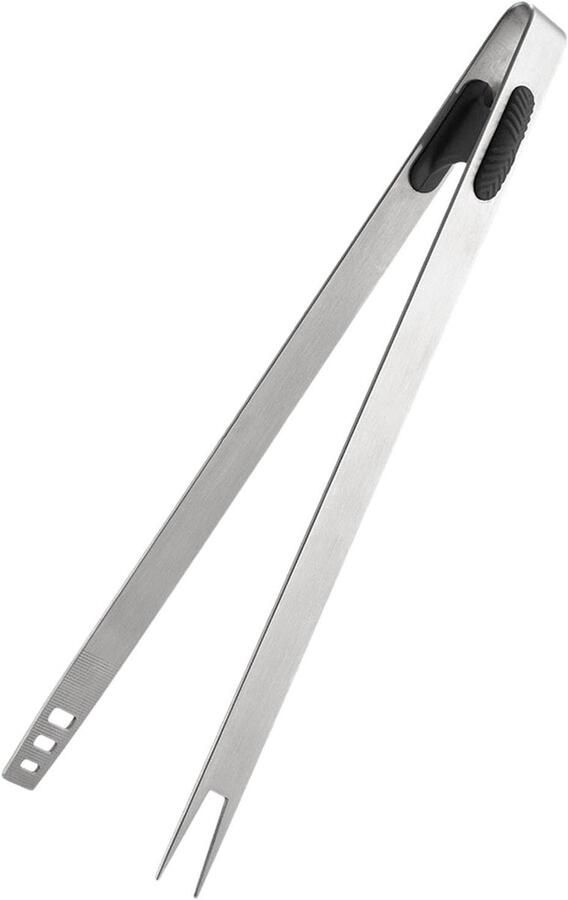 Grill Tang Keuken Tang Eten Omdraaien Antislip Ontwerp 29.5 cm Zwart