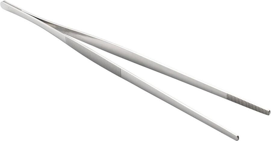 Grill Tang Kooktang Keuken Barbecueën en Koken Anti-slip Grip 30.5 cm Zilver