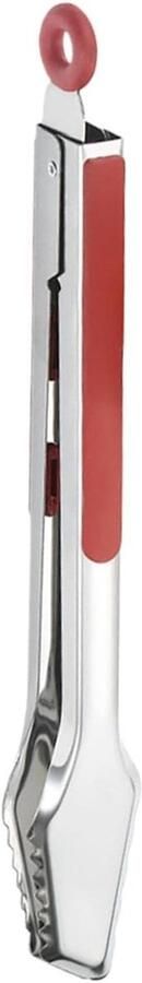 Grill Tang Kooktang Serveertang Barbecue Koken Golvende Tanden 34 cm Rood