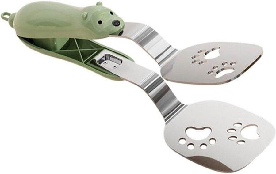 Grill Tang Steak Spatel Voedsel Serveren Roestvrij Staal 24 cm Groen