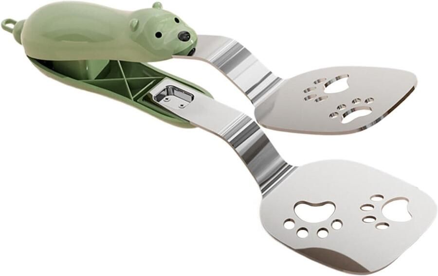 Grill Tang Steak Spatel Voedsel Serveren Roestvrij Staal 24 cm Groen