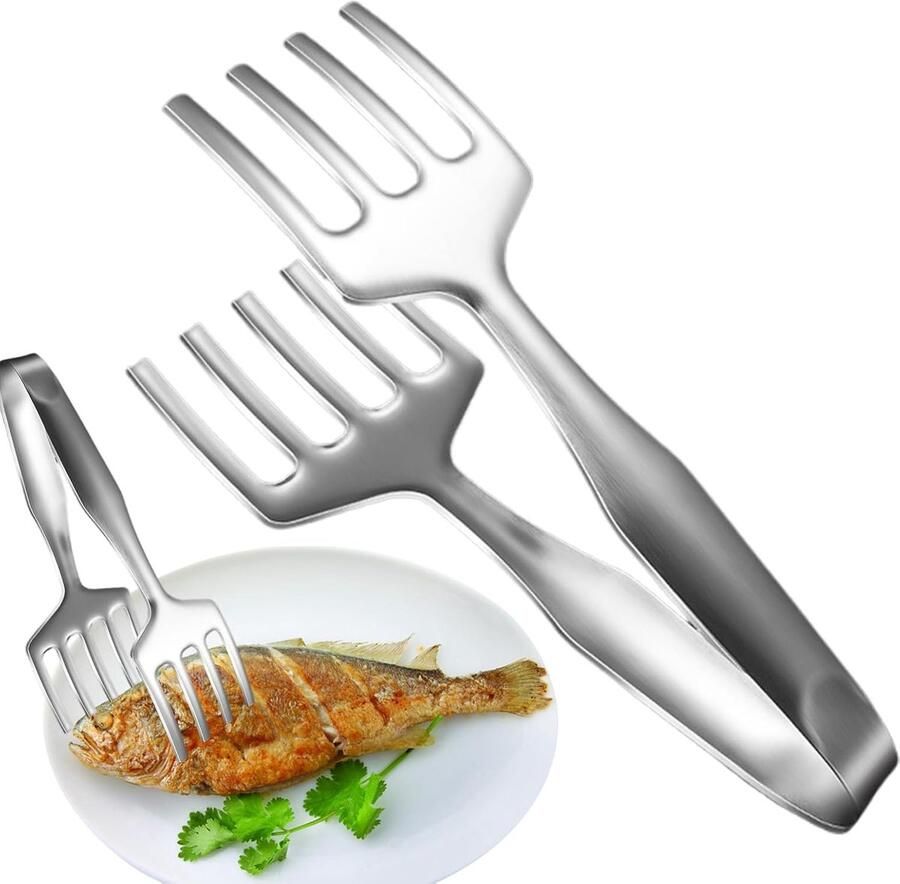 Grill Tangen Keuken Tangen Eten Bereiden Hittebestendig Handvat 27 cm Zilver