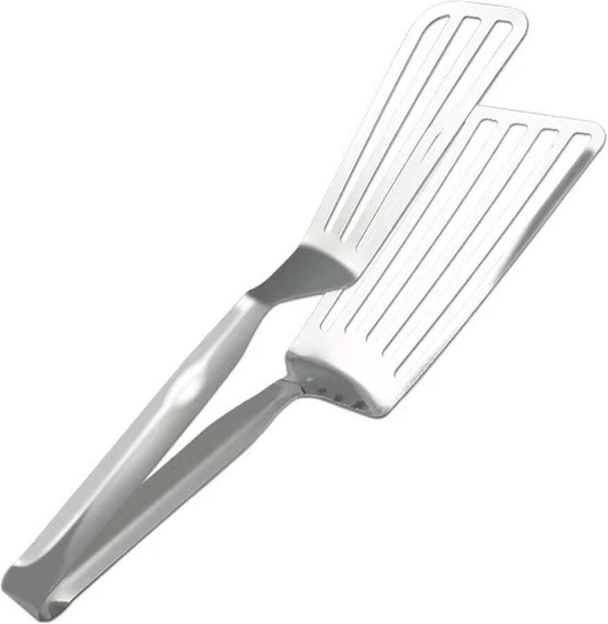 Grill Tangen Keuken Tool Koken en Grillen Naadloze Constructie 34 cm Zilver