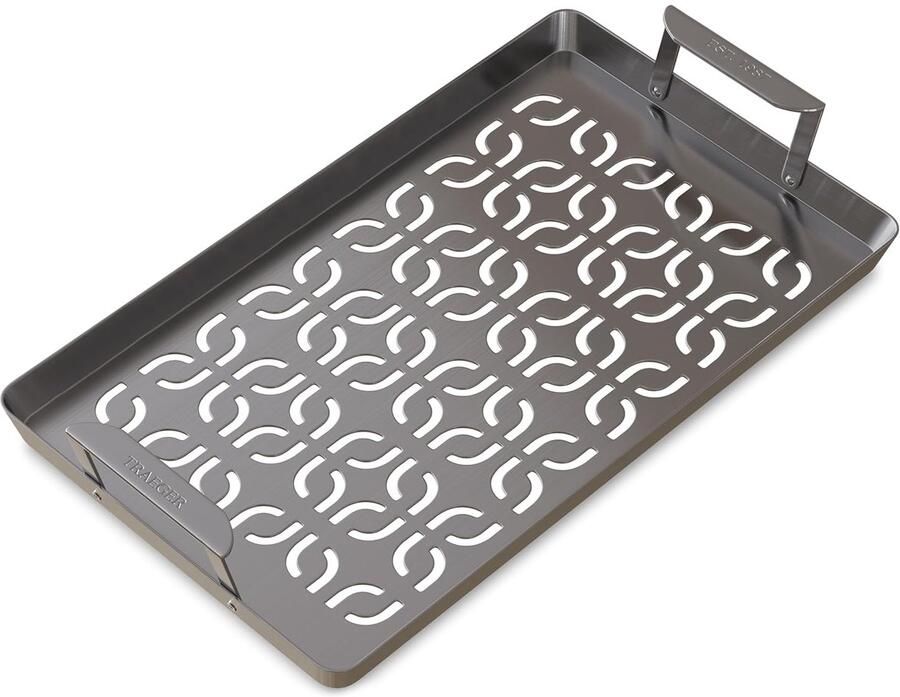 Grill Tray Vis Groente Barbecueën Roestvrij Staal 46.5cm Zilver