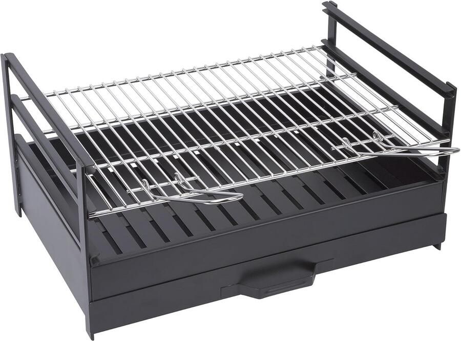 Grill lade met roestvrijstalen grillrooster 70 x 40 x 29 cm