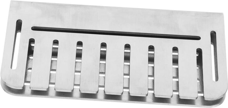 Grill Vetblokker BBQ Accessoire Grill Schoonhouden Dubbelzijdig Ontwerp 12 x 6.5 cm Zilver