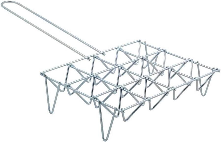Grill voor Artisjokken Grillrooster Koken Groenten Grillen Voor 12 Stuks 35 x 26 cm Chroom