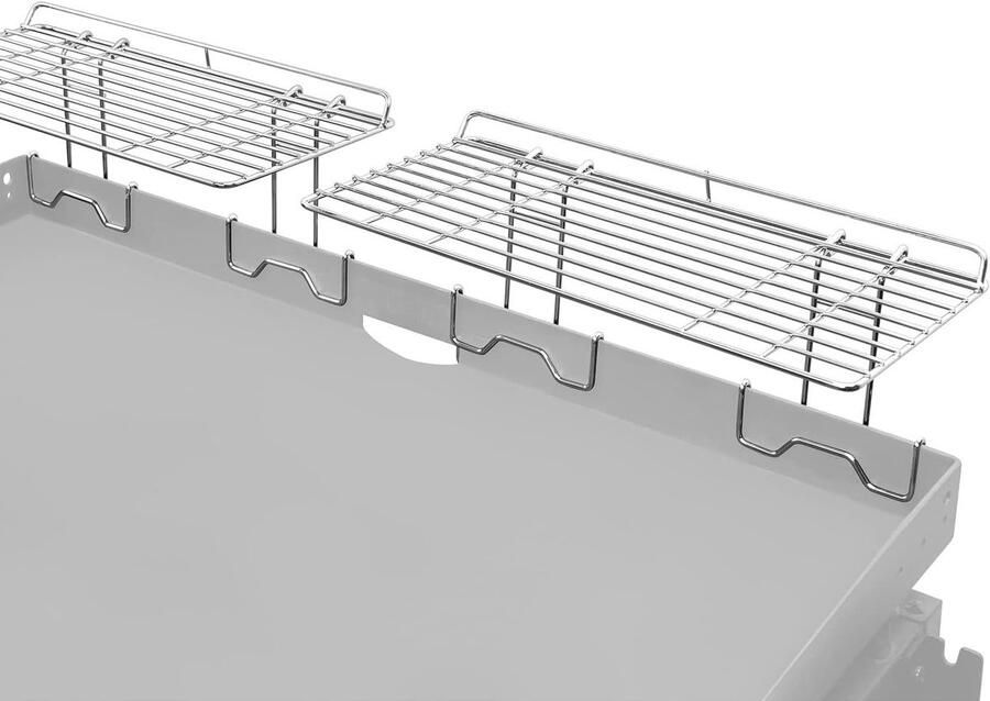 Grill Warming Rack Bakplaat Accessoire Outdoor Koken Verwarmingsrek 444 x 219 x 96 cm Zilver