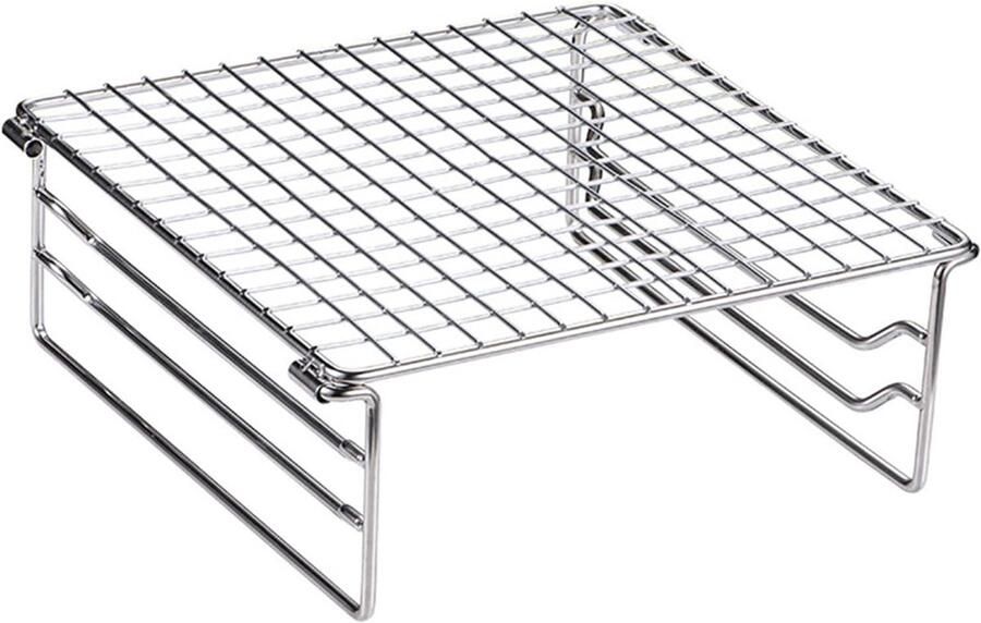 Grill Warming Rack Heavy Duty RVS Vouwbaar Ideaal voor buitenactiviteiten ShopVlot