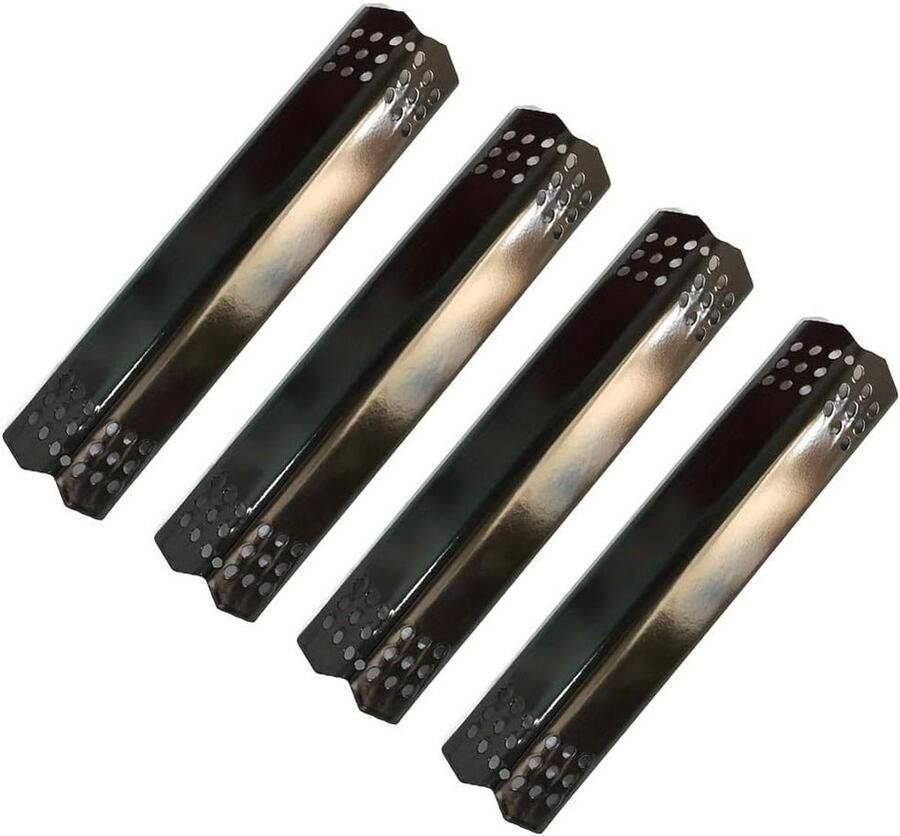 Grill Warmteplaat BBQ Vuurplaat Gelijkmatige Warmteverdeling Duurzame Metalen Constructie 4-pack 356 cm Zwart