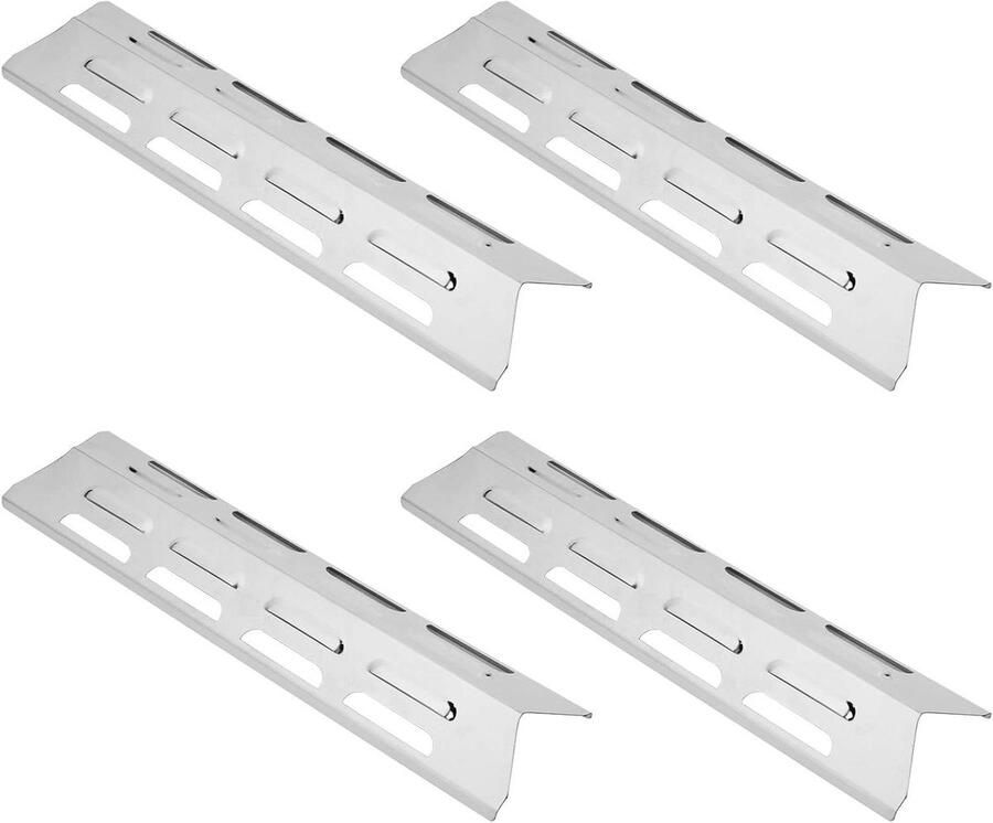 Grill Warmteplaat Hitteschild Tenten Barbecue Onderhoud Gelijkmatige Warmte 4 Pack Zilverkleurig