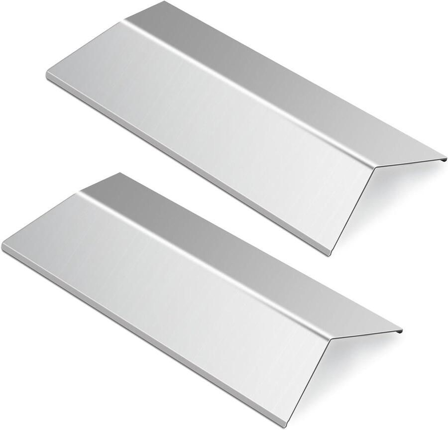 Grill Warmteplaat Vlamdeler Hitteschild Barbecue Onderhoud Roestvrij Staal 13 x 6.2 inch Zilver