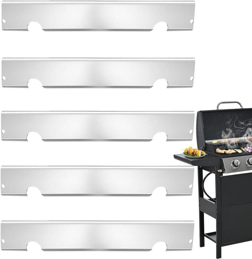 Grill Warmteplaten BBQ Hitte Schild Buiten Koken Gelijkmatige Warmte Verdeling 46 x 16 x 16 cm