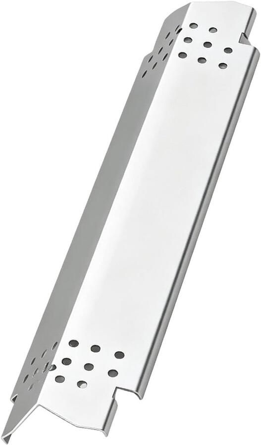 Grill Warmteplaten Hitteschild BBQ Gelijkmatige Hitte Roestvrij Staal 38 x 11.99 x 5 cm Zilver