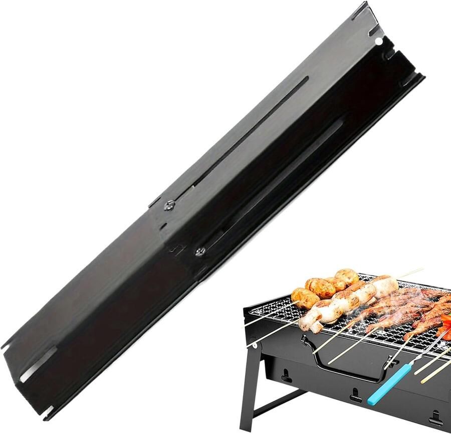 Grill Warmteplaten Vlamverdeler Barbecue Buiten Koken Verstelbaar Ontwerp Roestvrij Staal Zilverkleurig
