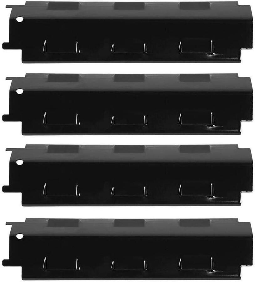 Grill Warmteplaten Vlamverdeler Bescherming Barbecue Onderhoud Roestvrij Staal 371 x 108 mm Zwart