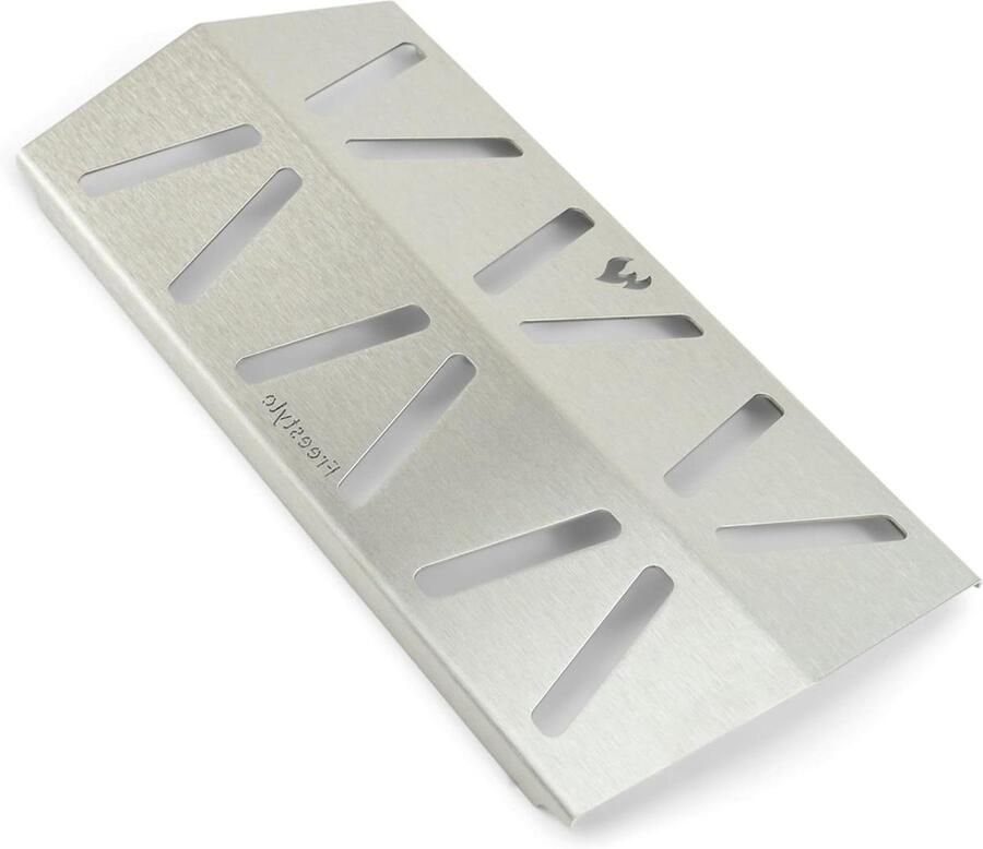 Grill warmteverdeler Hitteplaat barbecue Gelijkmatig grillen Roestvrij staal 26.5 x 12.3 cm Zilver