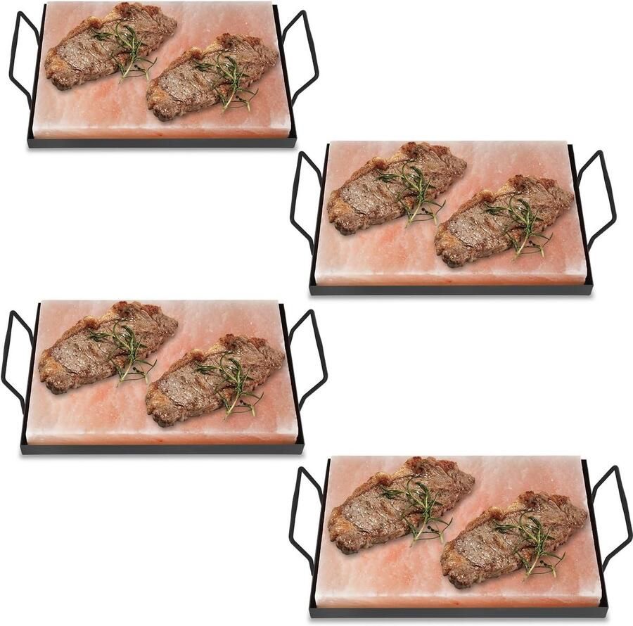 Grill Zoutstenen Zoutplaten Gourmet Grillen 100% Natuurlijk 6 stuks XXL Roze