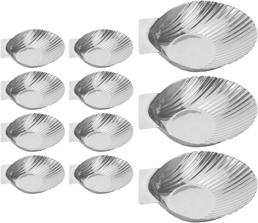 Grillbare Schelpen Oesterbakjes Zeevruchten Bereiden Gelijkmatige Warmte 12 Stuks Zilver