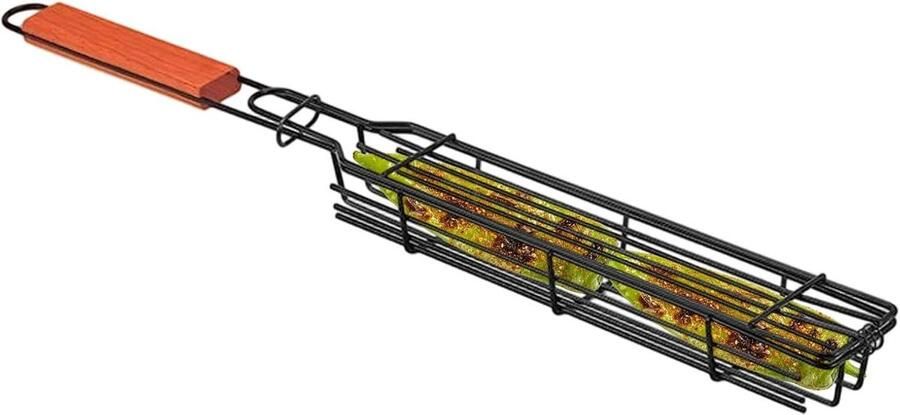 Hotdog Rooster Worst Grill Buiten Koken Gelijkmatige Verwarming 51 cm Lengte Zilver
