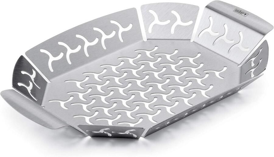 Grillkorf Klein Hittbestendige Grillkorf Voor Barbecues Grillkorf Voor Alle Barbecues Premium Roestvrijstalen Barbecueaccessoires Voor Outdoor Koken En Grillen Zilver (6677)