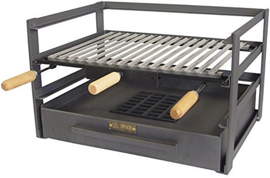 Grilllade met grillrooster Zwart 72 x 41 x 35 cm