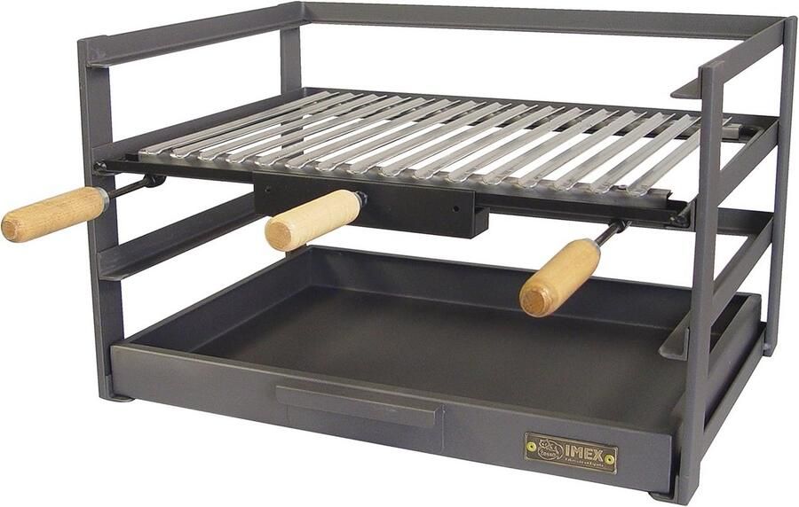 Grilllade met Rooster Zwart 57x41x35 cm