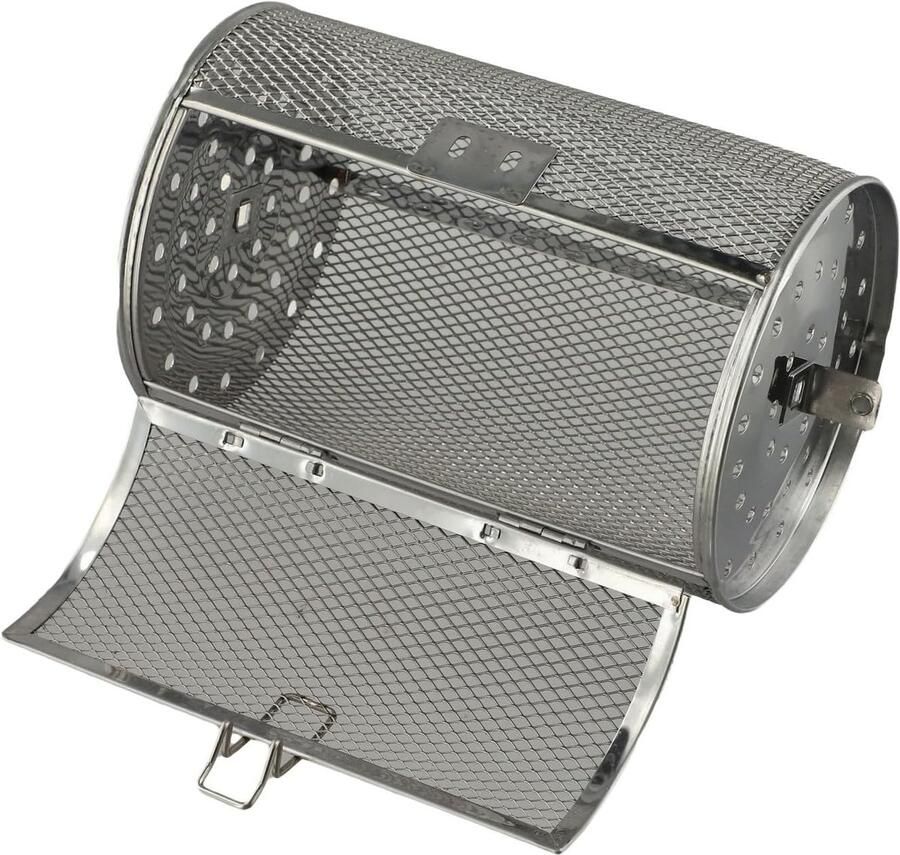 Grillmand Accessoire Airfryer Efficiënt Grillen Universele Pasvorm 24 x 14 x 14 cm Zilverkleurig