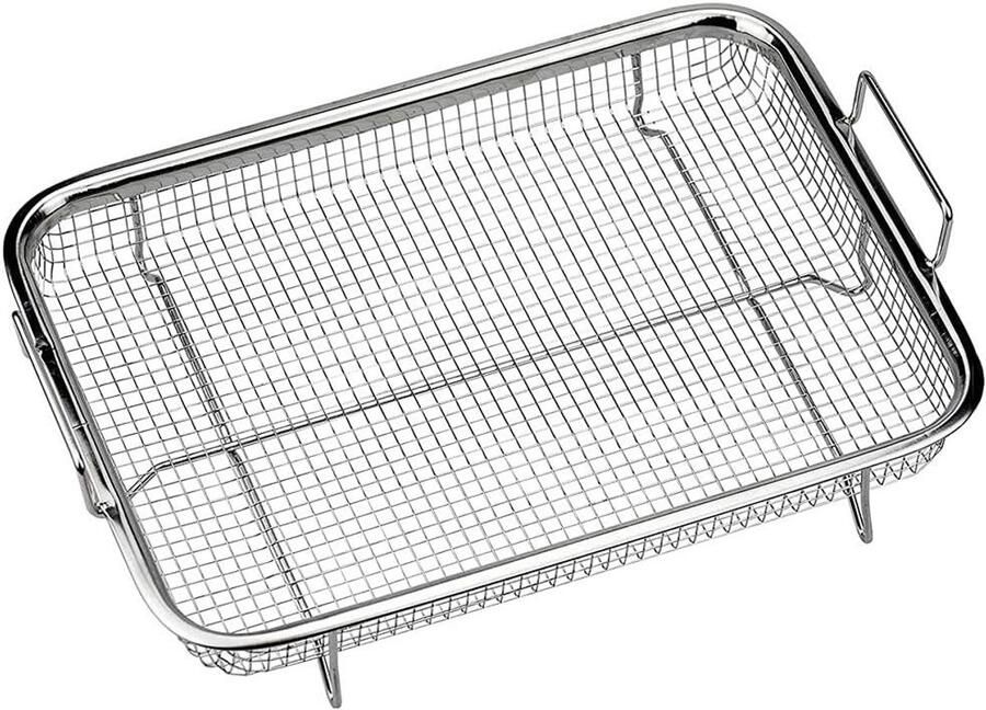 Grillmand Bakvorm Crisper Barbecueën Roestvrij staal 22 cm Zilver