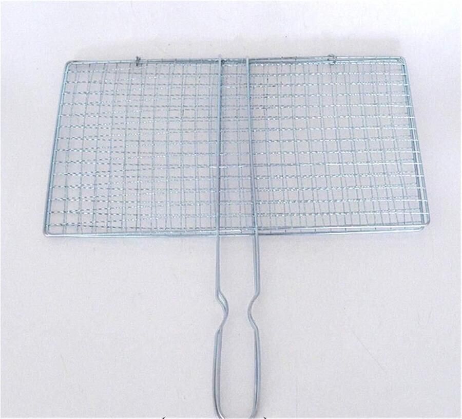 Grillmand BBQ rek Buiten koken Roestvrij staal 30cm lengte Zilver